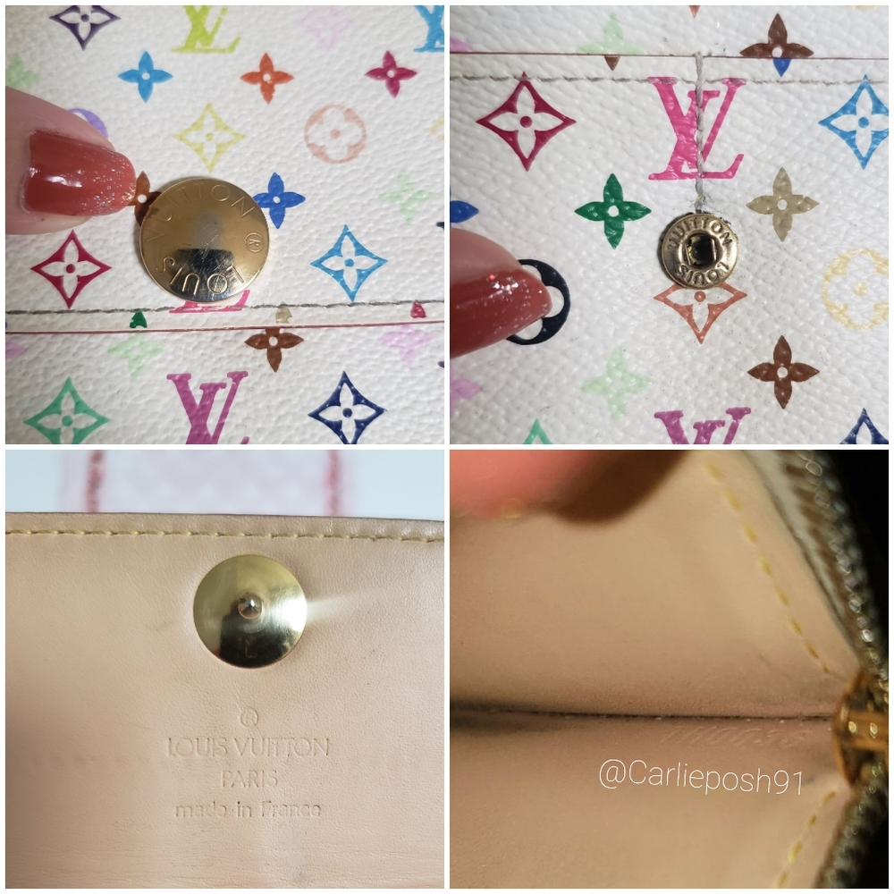 Authentic Pre-owned Vintage Louis Vuitton Murakami Multicolor Flap Wallet - Picture 14 of 15